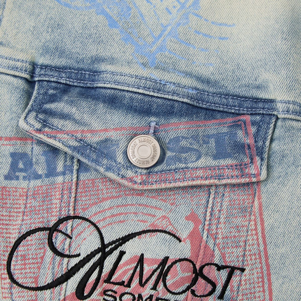 Almost Someday Postcard Denim Jacket