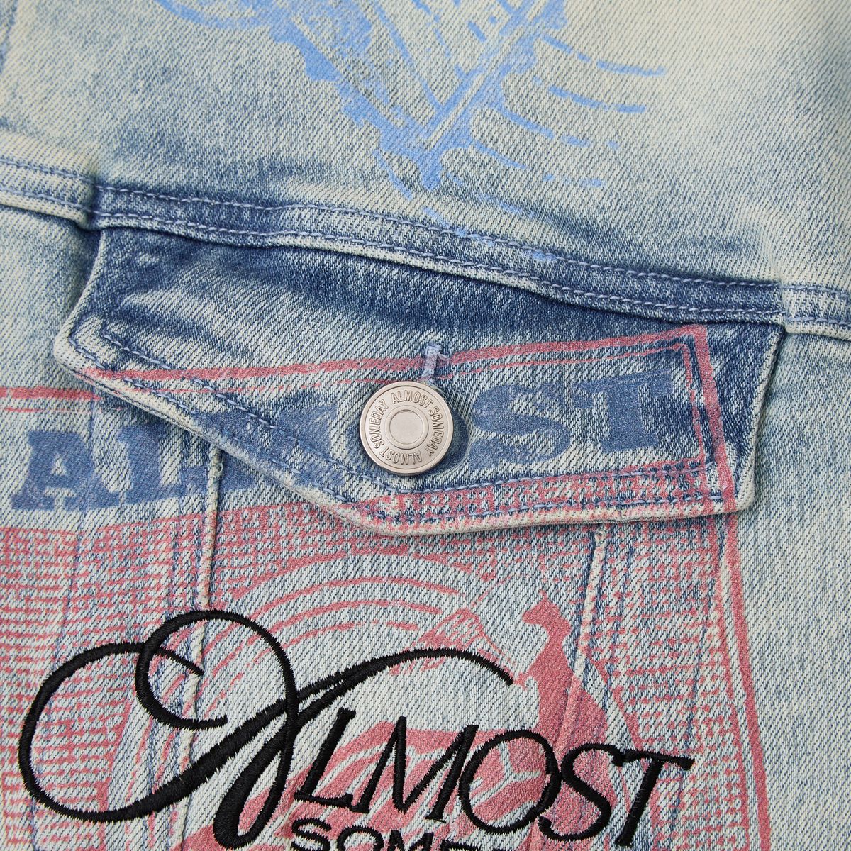 Almost Someday Postcard Denim Jacket