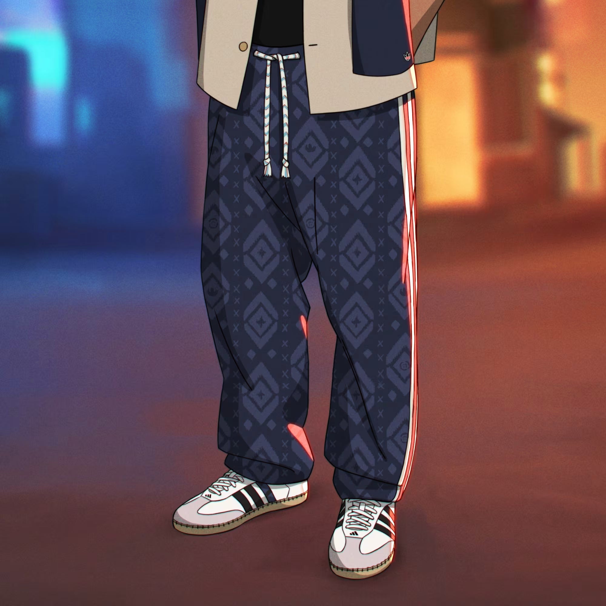 Adidas x Clot All Over Print Pants