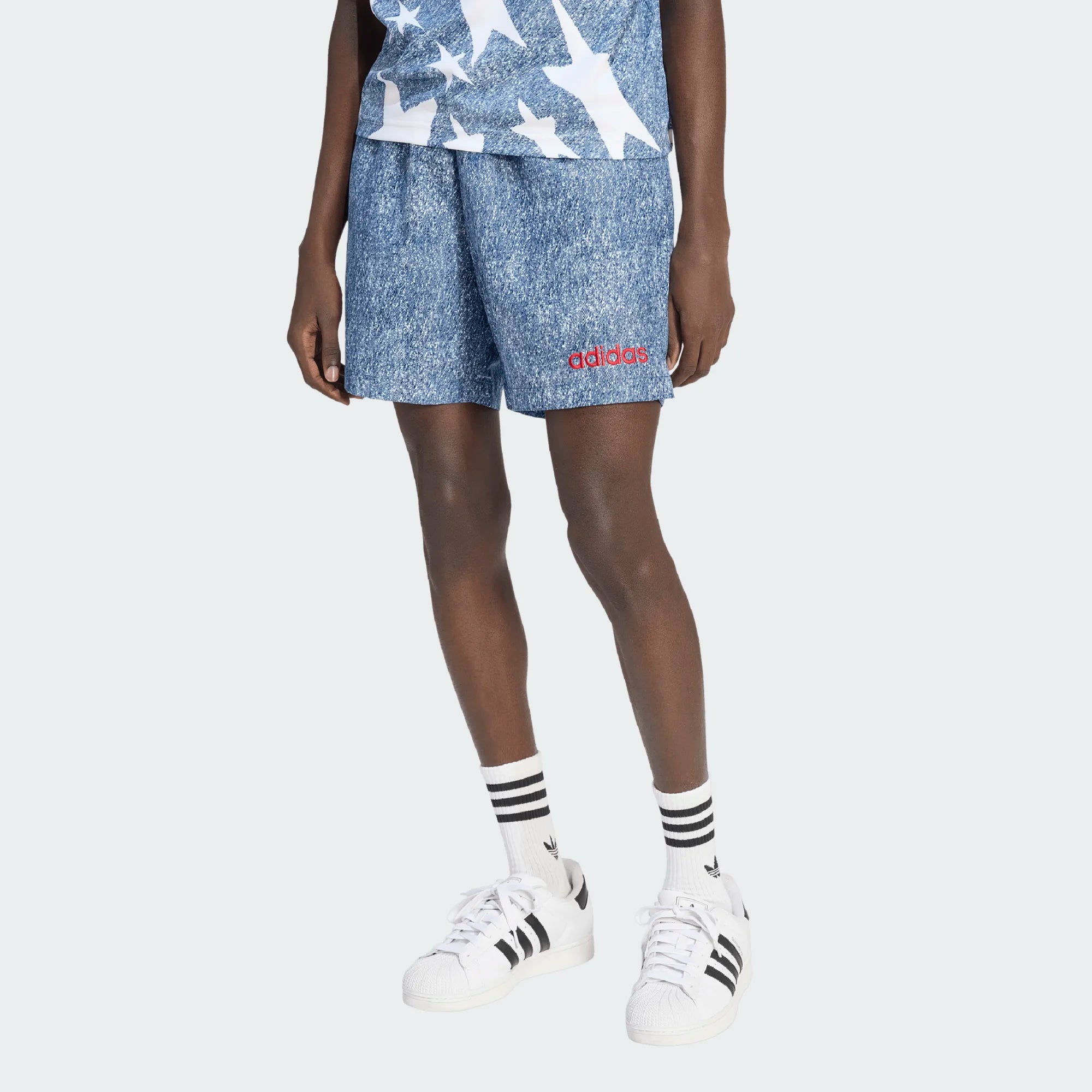 Adidas Denim Graphic Shorts