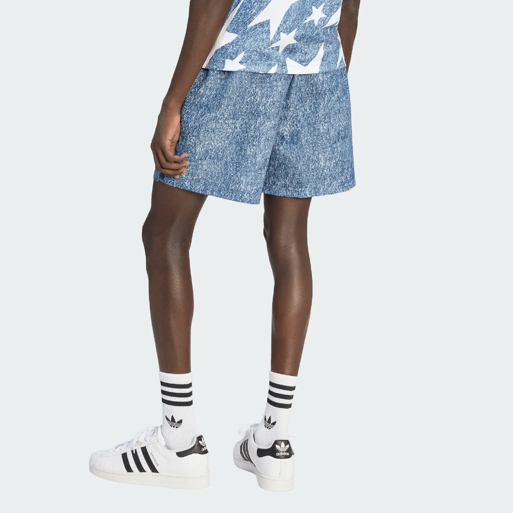 Adidas Denim Graphic Shorts