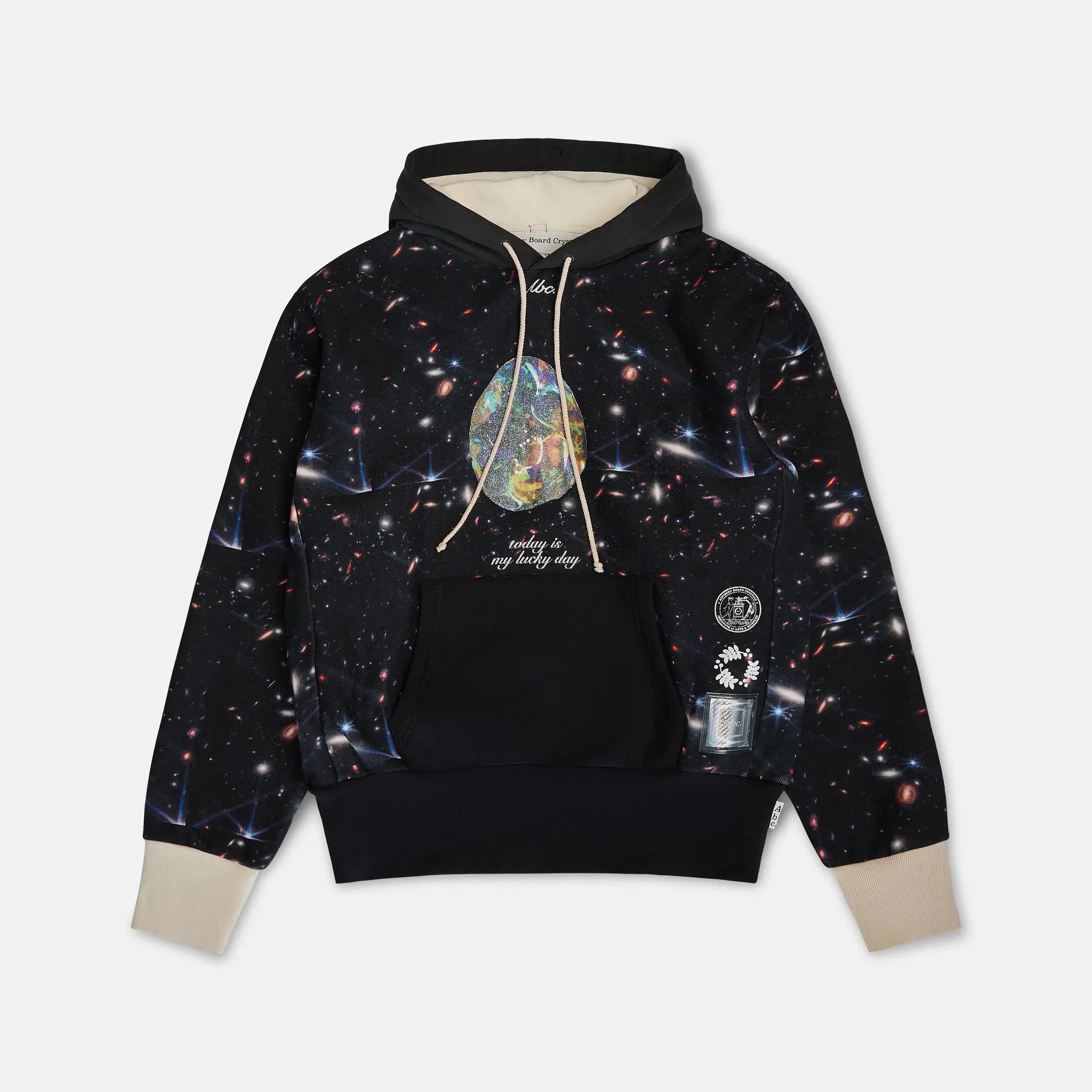 Abc. Birthstone Hooded Sweatshirt 'Space Print'
